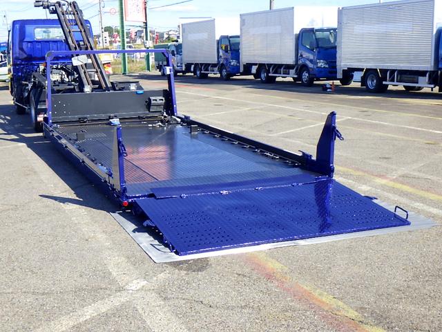 キャンター 3.2トン 1台積キャリアカー 一般仕様 フルフラット 極東フラトップゼロ ウインチ ラジコン Rゲート延長加工122cm 左右開閉式あおり LEDヘッド 保証書 3200kg 3人乗 5MT(7枚目)