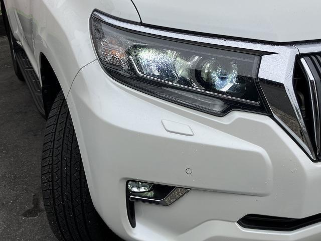 ランドクルーザープラド ＴＸ　“Ｌパッケージ”　禁煙車　サンルーフ　アルパイン９型ナビＢＩＧＸ　黒革　シートヒーター／クーラー　ＬＥＤヘッドライト　ルーフレール　バックカメラ　ＥＴＣ　パワーシート　クルーズコントロール　ドラレコ　純正１７インチＡＷ（37枚目）