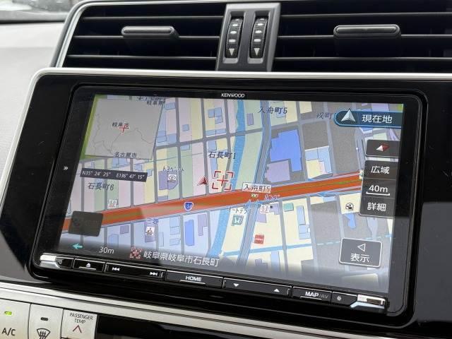 ランドクルーザープラド TX 禁煙車 サンルーフ ケンウッド9型ナビ フルセグTV ETC 前後ドラレコ バックカメラ Clazzioシートカバー クルーズコントロール トヨタセーフティセンス LEDヘッド 純正17インチAW(3枚目)