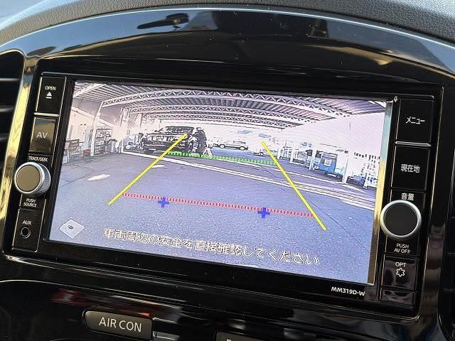 ジューク １５ＲＸ　Ｖセレクション　禁煙車　純正ナビ　バックカメラ　ＥＴＣ　前方ドラレコ　電動格納ミラー　プッシュスタート　衝突軽減ブレーキ　Ｄ－ＭＯＤＥ　ＣＤ／ＤＶＤ再生　オートライト　純正１７インチアルミ　アイソフィックス（4枚目）