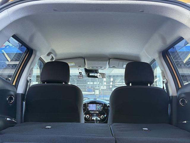 ジューク １５ＲＸ　Ｖセレクション　禁煙車　純正ナビ　バックカメラ　ＥＴＣ　前方ドラレコ　電動格納ミラー　プッシュスタート　衝突軽減ブレーキ　Ｄ－ＭＯＤＥ　ＣＤ／ＤＶＤ再生　オートライト　純正１７インチアルミ　アイソフィックス（57枚目）