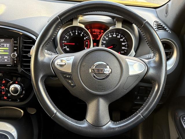 ジューク １５ＲＸ　Ｖセレクション　禁煙車　純正ナビ　バックカメラ　ＥＴＣ　前方ドラレコ　電動格納ミラー　プッシュスタート　衝突軽減ブレーキ　Ｄ－ＭＯＤＥ　ＣＤ／ＤＶＤ再生　オートライト　純正１７インチアルミ　アイソフィックス（59枚目）