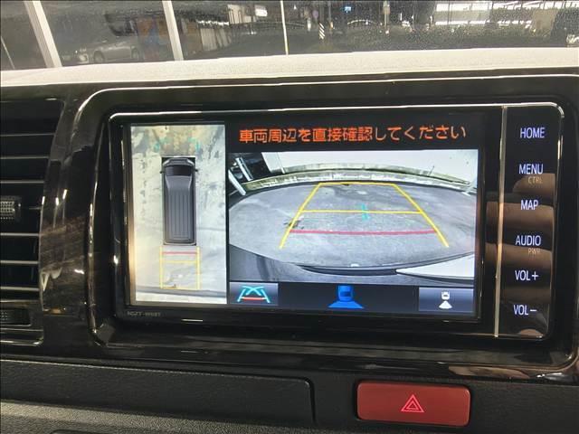 ハイエースバン スーパーＧＬ　ダークプライムＩＩ　純正ナビ／全周囲モニター／衝突軽減ブレーキ／純正１５インチアルミホイール／ヒッチメンバー／ＡＣ１００Ｖ／スマートキー／プッシュスタート／オートエアコン／ドライブレコーダー／フロントフォグランプ／（4枚目）