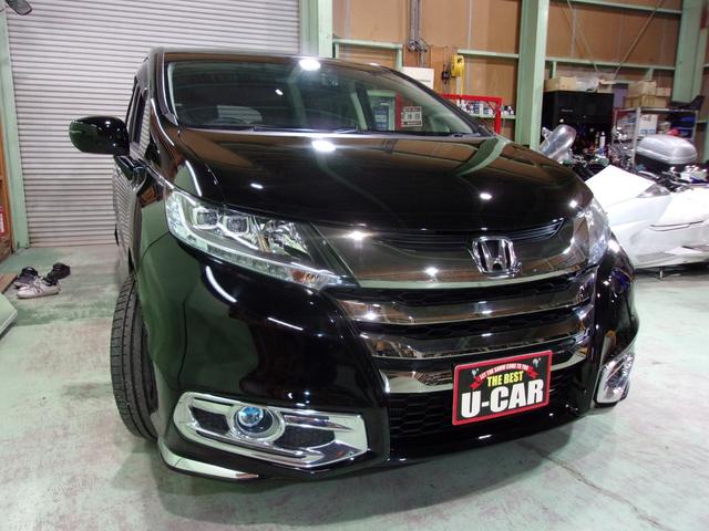 オデッセイハイブリッド ハイブリッドアブソルート・ホンダセンシングＥＸパック　８インチメモリーナビ地デジ／Ｂｌｕｅｔｏｏｔｈ／１０．２インチ後席フリップダウンモニター／両側電動スライドドア／衝突軽減ブレーキ／ＬＥＤヘッドライト／ブラインドスポットモニター／黒半革シート／ＥＴＣ（8枚目）