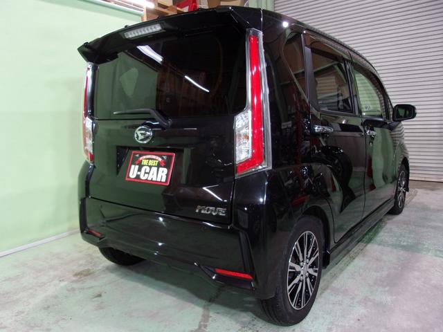 ムーヴ カスタム　Ｘ　ハイパーＳＡＩＩ　ＳＤナビ地デジ／Ｂｌｕｅｔｏｏｔｈ／バックカメラ／スマートキー／プッシュスタート／衝突軽減ブレーキ／ＬＥＤヘッドライト／フォグランプ／黒ハーフレザーシート／エコアイドル／ワンオーナー／禁煙車（2枚目）