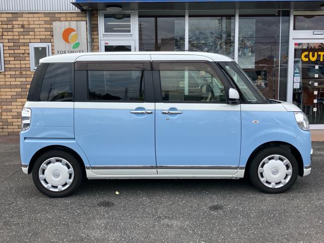 ムーヴキャンバス Ｘリミテッド　ＳＡＩＩ　ツートン　両側電動スライド　衝突軽減ブレーキ　レーンキープアシスト　ナビＴＶ　バックカメラ　Ｂｌｕｅｔｏｏｔｈ　ドラレコ　ＥＴＣ　オートライト　スマートキー（5枚目）