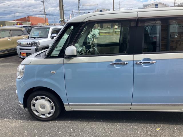 ムーヴキャンバス Ｘリミテッド　ＳＡＩＩ　ツートン　両側電動スライド　衝突軽減ブレーキ　レーンキープアシスト　ナビＴＶ　バックカメラ　Ｂｌｕｅｔｏｏｔｈ　ドラレコ　ＥＴＣ　オートライト　スマートキー（10枚目）