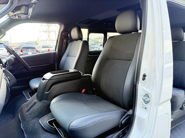 ハイエースバン スーパーGL ダークプライムII ALPINE11型フローティングナビ パノラミックビューモニター デジタルミラー 寒冷地仕様 プロジェクター式LEDヘッド AC100V フルセグTV Bluetooth 純正15インチアルミ(40枚目)