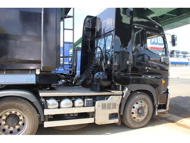 プロフィア ダンプトレーラーセット ハイルーフ アルミホイール 3軸土砂禁ダンプトレーラー 積載24600kg トレーラー40立米(19枚目)