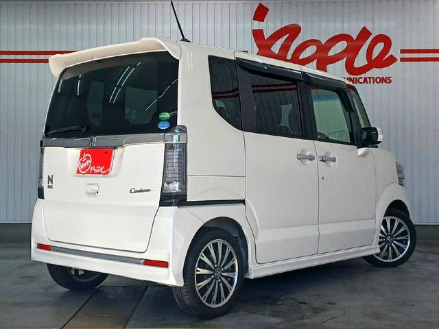 N-BOXカスタム G・ターボLパッケージ 衝突被害軽減ブレーキ 両側電動スライドドア HIDヘッドライト クルーズコントロール 純正8インチナビ バックカメラ Bluetooth ETC パドルシフト プッシュスタート スマートキー2個 禁煙(3枚目)