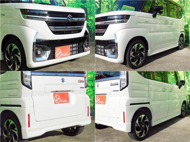 スペーシアカスタム ハイブリッドＸＳターボ　ハイブリッドＸＳターボ（４名）届出済未使用車　ブラックルーフ　全方位モニター付メモリーナビ　フルセグＴＶ　ブルートゥース　衝突軽減ブレーキ　レーダークルーズコントロール　両側電動ドア　スマートキー２個（5枚目）