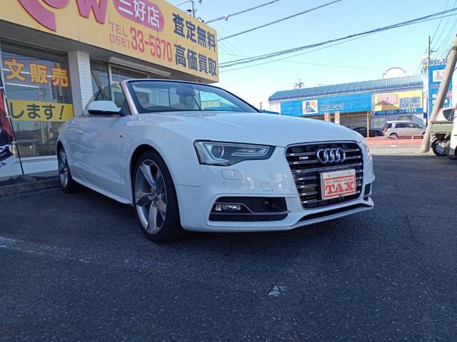 Ａ５カブリオレ ２．０ＴＦＳＩクワトロ　２．０ＴＦＳＩクワトロ（４名）　Ｓライン　１９インチアルミ　電動オープン　ベージュ本革シート　シートＨ　Ｂａｎｇ　＆　Ｏｌｕｆｓｅｎスピーカー　Ｂｌｕｅｔｏｏｔｈ　スマートキー　Ｐスタート（3枚目）