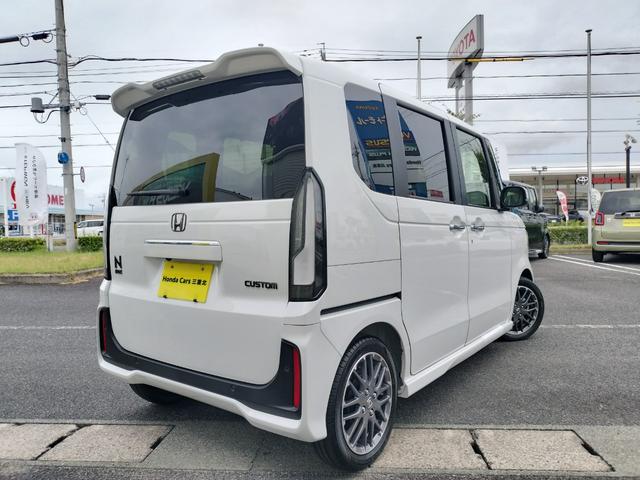 Ｎ－ＢＯＸカスタム 　新車　未登録車　純正ナビ付き　ターボ車　シートヒーター　両側電動スライドドア　ホンダセンシング　ピューターグレー塗装＋切削　１５インチアルミホイール（8枚目）
