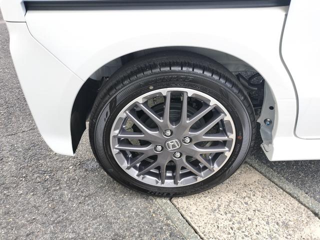 Ｎ－ＢＯＸカスタム 　新車　未登録車　純正ナビ付き　ターボ車　シートヒーター　両側電動スライドドア　ホンダセンシング　ピューターグレー塗装＋切削　１５インチアルミホイール（48枚目）