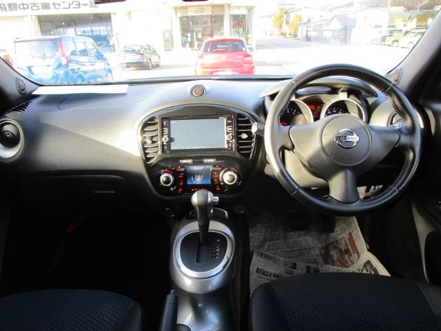 ジューク 15RX Vセレクション エマージェンシーブレーキ アラウンドビューモニター メモリナビ フルセグTV DVD再生 bluetooth接続 バックカメラ ETC スマートキー オートライト フォグランプ 前後ドライブレコーダー(4枚目)