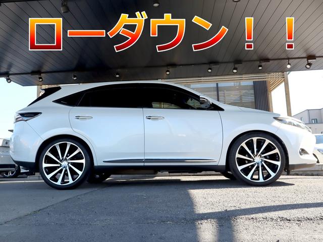 ハリアー エレガンス　ＬＯＸＡＲＮＹ２２インチ／ダウンサス（超ローダウン）／社外ＳＤナビ／ハーフレザーシート／バックモニター／ドラレコ／防眩インナーミラー／Ｂｌｕｅｔｏｏｔｈ／運転席パワーシート／ＥＴＣ／フルセグ／記録簿付（4枚目）