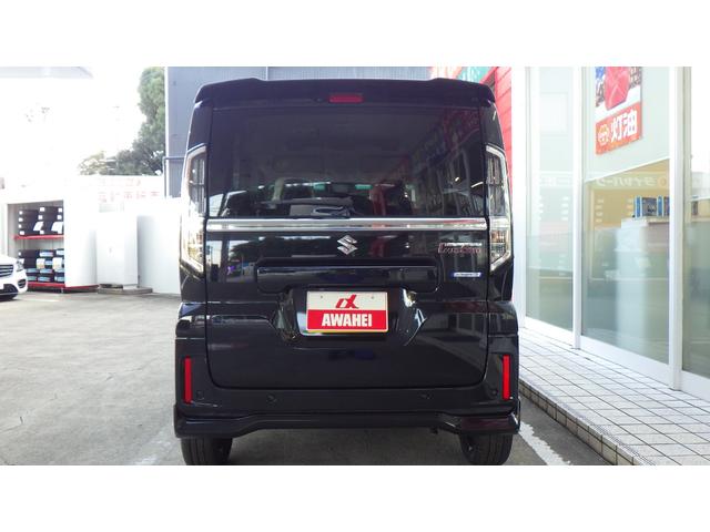 スペーシアカスタム ハイブリッドXS フルLEDヘッドランプ 本革巻ステアリング ステアリングヒーター ヘッドアップディスプレイ 6スピーカー 15インチアルミ 後席センターアームレスト マルチユースフラップ パーソナルテーブル(5枚目)