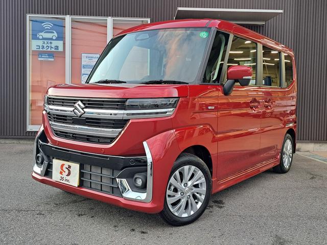 スペーシアカスタム ハイブリッドＧＳ　４ＷＤ　全方位モニター付メモリーナビ　メーカー保証継承付き　スズキセーフティサポート　パワースライドドア　ＬＥＤサイドターンランプ　ＬＥＤヘッドランプ　純正１４インチアルミ　シートヒーター（2枚目）