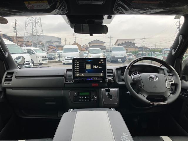 ハイエースバン スーパーGL ダークプライムII ALPINE BIGDA/Bカメラ/HDMI/ETC/トヨタセーフティーセンス/LEDヘッドライト/GR8フロントスポイラー/ESSEX18inアルミ/センターコンソール/シートカバー/ベッドキット(15枚目)