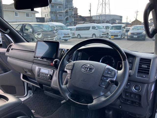 ハイエースバン スーパーＧＬ　ダークプライムＩＩ　１オーナー／ＰａｎａｓｏｎｉｃフローティングナビＴＶ／バックカメラ／パノラミックビューモニター／両側パワースライドドア／ＴＲＤフロントスポイラー／１６ｉｎアルミ／クリアランスソナー／ベッドキット（46枚目）