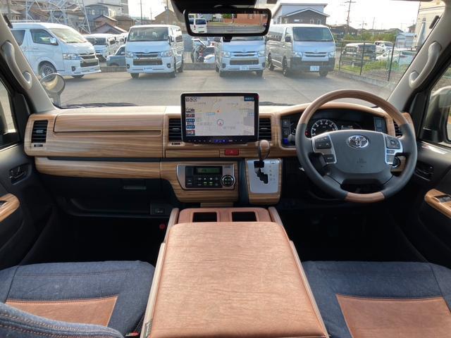ハイエースバン ロングスーパーＧＬ　新車未登録／アースカラーＰＫＧ／ＡＬＰＩＮＥ　ＢＩＧＸ／ＨＤＭＩ／ＥＴＣ／Ｂカメラ／両側電動スライドドア／パノラミックビューＭ／デジタルインナーＭ／ＪＡＯＳバンパーガード／１６ｉｎＡＷ／ベッドキット（15枚目）
