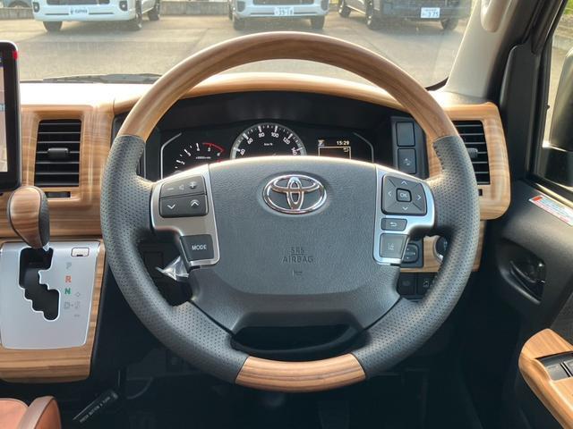 ハイエースバン ロングスーパーＧＬ　新車未登録／アースカラーＰＫＧ／ＡＬＰＩＮＥ　ＢＩＧＸ／ＨＤＭＩ／ＥＴＣ／Ｂカメラ／両側電動スライドドア／パノラミックビューＭ／デジタルインナーＭ／ＪＡＯＳバンパーガード／１６ｉｎＡＷ／ベッドキット（46枚目）