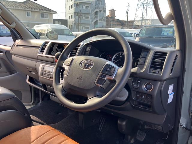 ハイエースバン ロングスーパーGL アースカラーパッケージ 1オーナー/デジタルインナーミラー/両側パワースライドドア/新品シートカバー/トヨタセーフティーセンス/AC100V電源/クリアランスソナー/LEDヘッドライト/Wエアバック(48枚目)