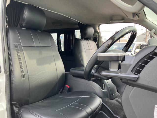 ハイエースバン スーパーGL ダークプライム 1オーナー/ナビTV/Bluetoothバックカメラ/ETC/AC100V電源/フロントスポイラー/16inアルミホイール/LEDヘッドライト/スマートキー/センターカーテン/新品ベッドキット(43枚目)