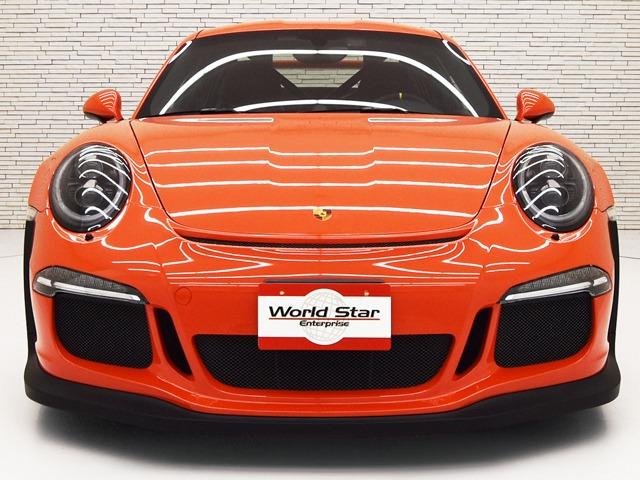 ９１１ ９１１ＧＴ３ＲＳ　ＯＰ４６１　スポーツクロノＰＫＧ　ＰＣＣＢ＋イエローキャリパー　ＬＥＤメインブラックヘッドライトＰＤＬＳ＋　フロントリフトシステム　ブラックレザーアルカンターラインテリアラバオレンジステッチ（7枚目）