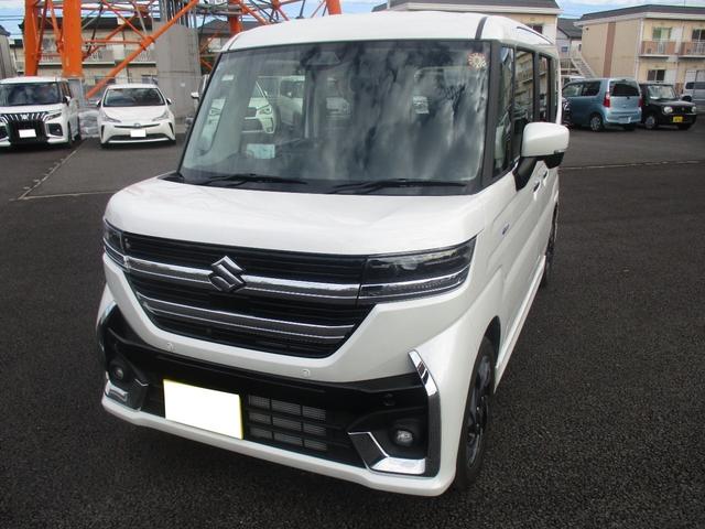 スペーシアカスタム ハイブリッドXS スマートキー、衝突防止機能、アイドリングストップ、ステアリングスイッチ、オートライト、オートエアコン、電子パーキング、両側電動スライドドア、横滑り防止機能、(2枚目)