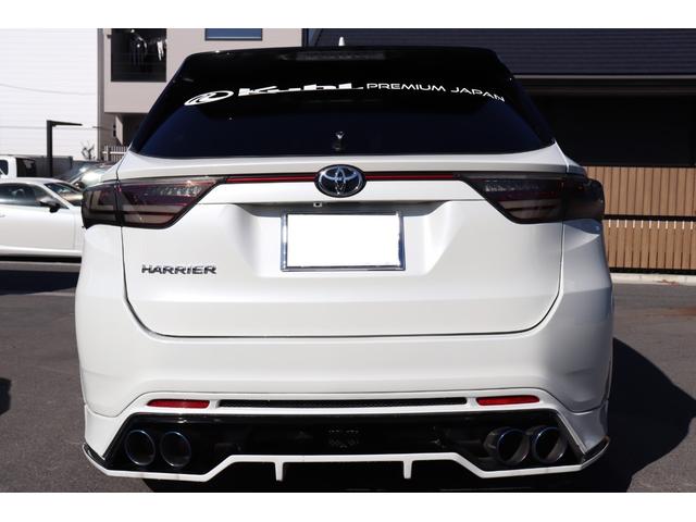 ハリアー プレミアム ターボ・LEDヘッドライト・シーケンシャルウィンカー・ETC・アルパインBIGX・TV・バックモニター・パワーバックドア・ハーフレザー・パノラマルーフ・3点社外エアロ・社外マフラー・車高調・社外テール(20枚目)