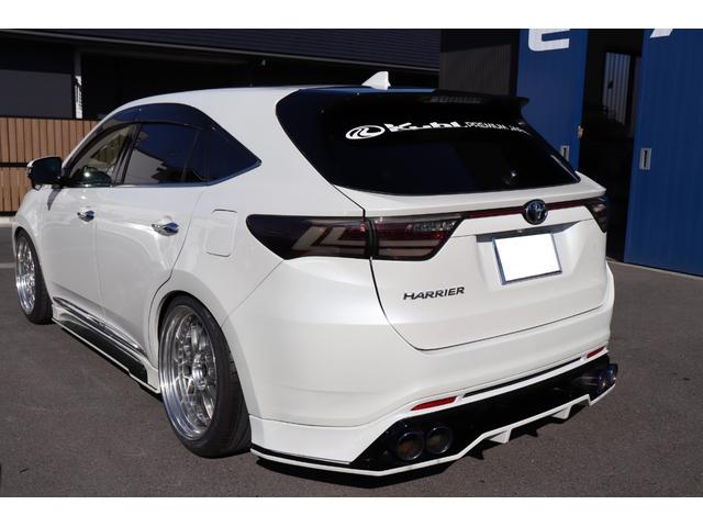 ハリアー プレミアム ターボ・LEDヘッドライト・シーケンシャルウィンカー・ETC・アルパインBIGX・TV・バックモニター・パワーバックドア・ハーフレザー・パノラマルーフ・3点社外エアロ・社外マフラー・車高調・社外テール(21枚目)