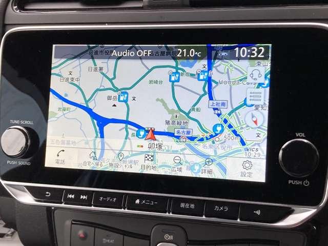 リーフ ＡＵＴＥＣＨ　純正大画面ナビ　後期モデル　プロパイロット　踏み間違い防止アシスト　ワンオーナー車　パーキングアシスト　全周囲カメラ　ＬＥＤライト　車線逸脱警報　バックモニター　禁煙車　オートエアコン　ドラレコ　メモリーナビ　ワンセグＴＶ　アルミホイール（3枚目）