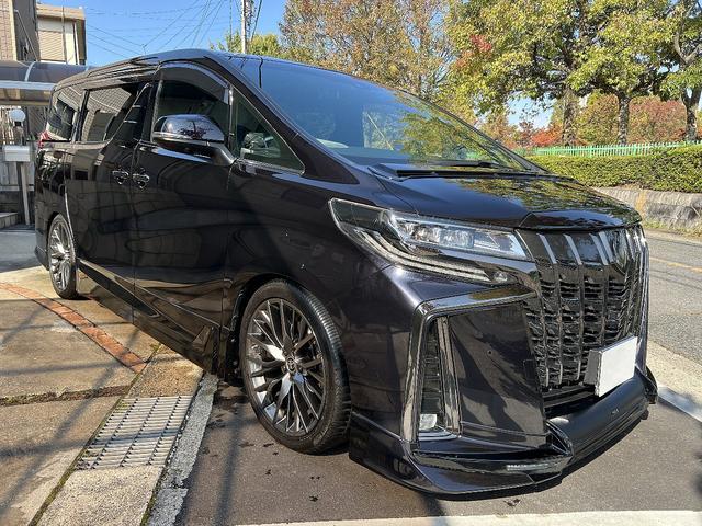 アルファード 3.5エグゼクティブラウンジS Wサンルーフ 黒革 禁煙車 LEDデイライト付TRDフルエアロ ローダウン レクサスRX20インチAW 内装アルカンターラ加工 メッキ部ブラックアウト ドライブレコーダー機能付デジタルインナーミラー(13枚目)