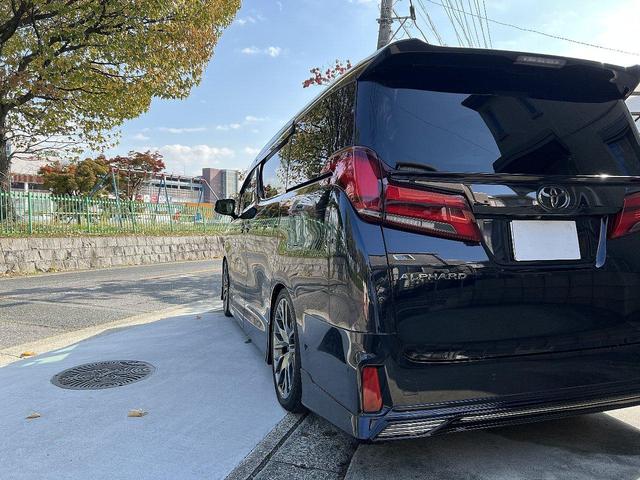 アルファード 3.5エグゼクティブラウンジS Wサンルーフ 黒革 禁煙車 LEDデイライト付TRDフルエアロ ローダウン レクサスRX20インチAW 内装アルカンターラ加工 メッキ部ブラックアウト ドライブレコーダー機能付デジタルインナーミラー(59枚目)