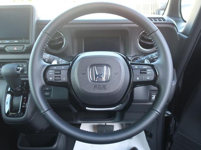 N-BOXカスタム ターボ 新車未登録 ディーラーオプション装着車(8インチコネクトナビ)ホンダセンシング Bカメラ 両側パワスラ 運転席助手席シートヒーター 本革巻ステアリング パドルシフト(15枚目)