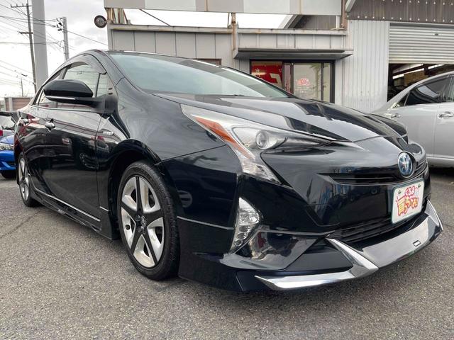 プリウス Sツーリングセレクション セーフティセンス レザーシート シートH オートライト スマートキー オートクルーズ ETC CVT(4枚目)