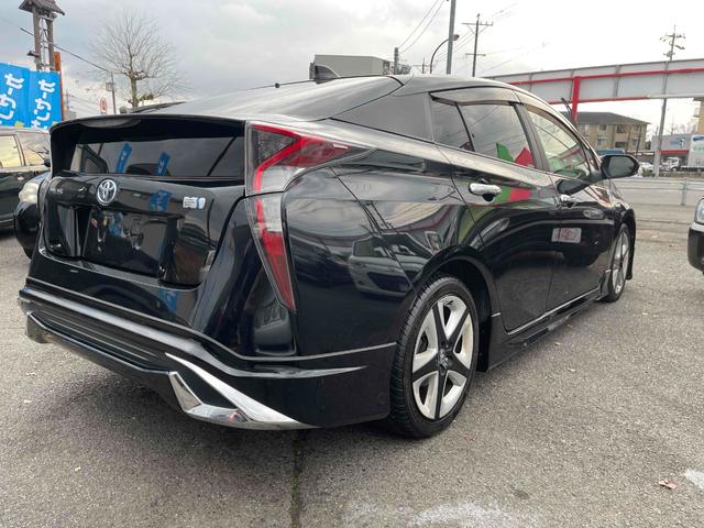 プリウス Sツーリングセレクション セーフティセンス レザーシート シートH オートライト スマートキー オートクルーズ ETC CVT(7枚目)