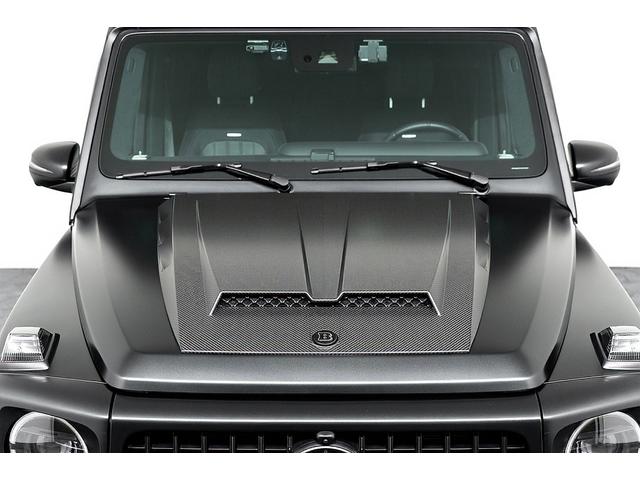 Gクラス G63 正規D車 左H ナイトPKG BRABUSカーボンボンネット/Fリップ/カーボンルーフスポイラー/左右4本出マフラー/23inAW Fプロテクションフィルム 電動サイドステップ デジタルインナーミラー(10枚目)