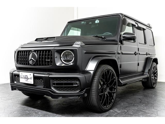 Gクラス G63 正規D車 左H ナイトPKG BRABUSカーボンボンネット/Fリップ/カーボンルーフスポイラー/左右4本出マフラー/23inAW Fプロテクションフィルム 電動サイドステップ デジタルインナーミラー(11枚目)