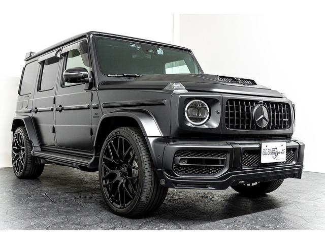 Gクラス G63 正規D車 左H ナイトPKG BRABUSカーボンボンネット/Fリップ/カーボンルーフスポイラー/左右4本出マフラー/23inAW Fプロテクションフィルム 電動サイドステップ デジタルインナーミラー(15枚目)