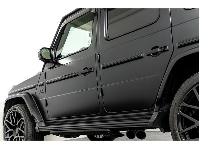 Gクラス G63 正規D車 左H ナイトPKG BRABUSカーボンボンネット/Fリップ/カーボンルーフスポイラー/左右4本出マフラー/23inAW Fプロテクションフィルム 電動サイドステップ デジタルインナーミラー(32枚目)