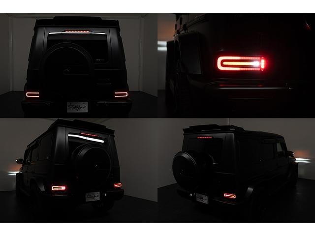 Gクラス G63 正規D車 左H ナイトPKG BRABUSカーボンボンネット/Fリップ/カーボンルーフスポイラー/左右4本出マフラー/23inAW Fプロテクションフィルム 電動サイドステップ デジタルインナーミラー(79枚目)