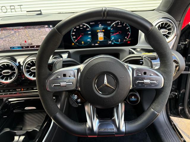 CLAクラス CLA45 S 4マチック+ CLA 45 S 4マチックプラス 4WD AMG 黒赤シート パノラマSR MBUXナビ 地デジ 360度カメラ ブルメスター HUD パフォーマンスシートグロスブラックAW アドバンスドサウンド(40枚目)