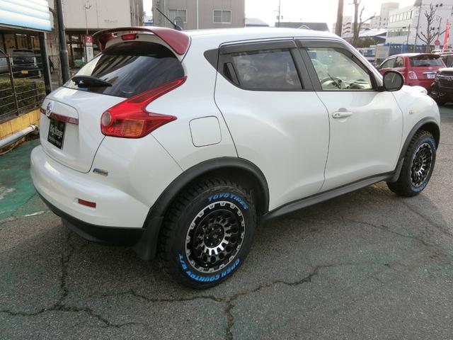 ジューク １５ＲＸ　タイプＶ　プレミア保証ゴールド２年　純正ナビ　フルセグ　ＢＴ　Ｂカメ　ＮＥＷ１６アルミ（ＡＭＥ．ＰＰＸ－ＧＸ１４）＋　ＮＥＷ－ＴＯＹＯオープンカントリー１６タイヤ　コムテック３６０度前後ドラレコ　インテリキー２（14枚目）