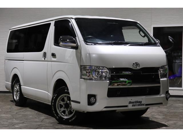 ハイエースバン ロングスーパーＧＬ　５型モデル４ＷＤ・ディーゼル・純正ＳＤナビ・フルセグブルーツース・バックカメラ・ＥＴＣ・ＬＥＤヘッドライト・ＴＳＳ・ＬＤＡ・ＡＨＢ・左側面軽損修復・ミラー型ドライブレコーダ・ＡＣ１００Ｖ・小窓（7枚目）