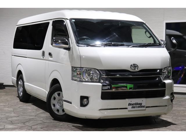 ハイエースバン ロングワイドスーパーGL 4型モデル・ミドルルーフワイド・8ナンバー2年車検・エセックスFリップ・フリップダウンモニタ・SDナビ・ETC・ドライブレコーダ・シートカバ・荷室床張り施工・ディーゼル・AC100V(8枚目)