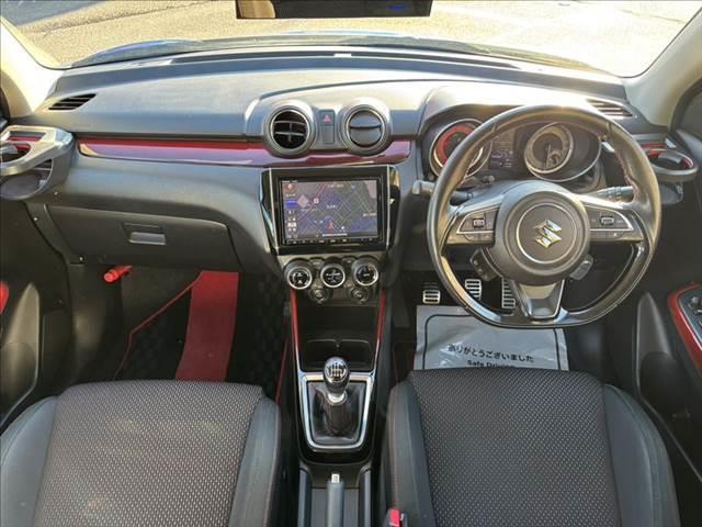 スイフトスポーツ ベースグレード 6速MT 純正8インチナビ フルセグ 全方位カメラ ETC 禁煙車 アイライン クスコタワーバー 衝突軽減ブレーキ レーダークルーズコントロール Bluetooth シートヒーター LEDヘッドライト(3枚目)