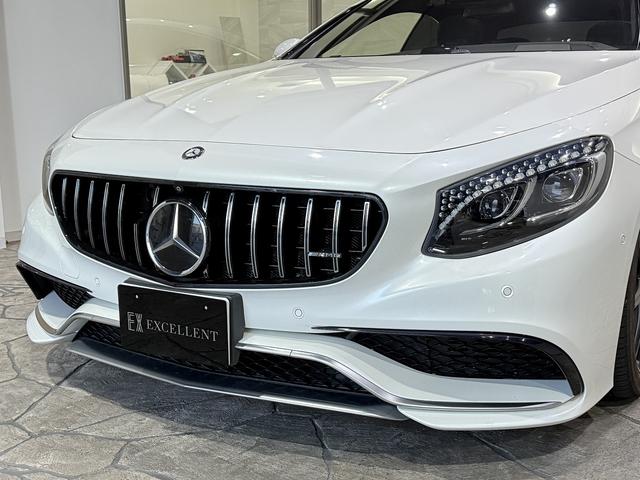 Sクラス S550 4マチック クーペ AMGライン S63仕様 純正S63エアロ/AMG鍛造20AW 社外マフラー カーボンステアリング パナメリカーナグリル ローダウン ゴールドキャリパー レザーEX デジーノブラックレザー ダイヤモンドホワイト(18枚目)