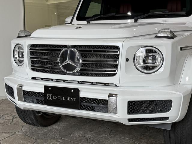 Gクラス G400d AMGライン マヌファクトゥーアプログラム 買取車 AMGライン ディーラー記録簿R5年/R6年 有償色オパリスホワイト ラグジュアリーP ベンガルレッドナッパレザー SR ブルメスタ シートヒーター/クーラー(18枚目)